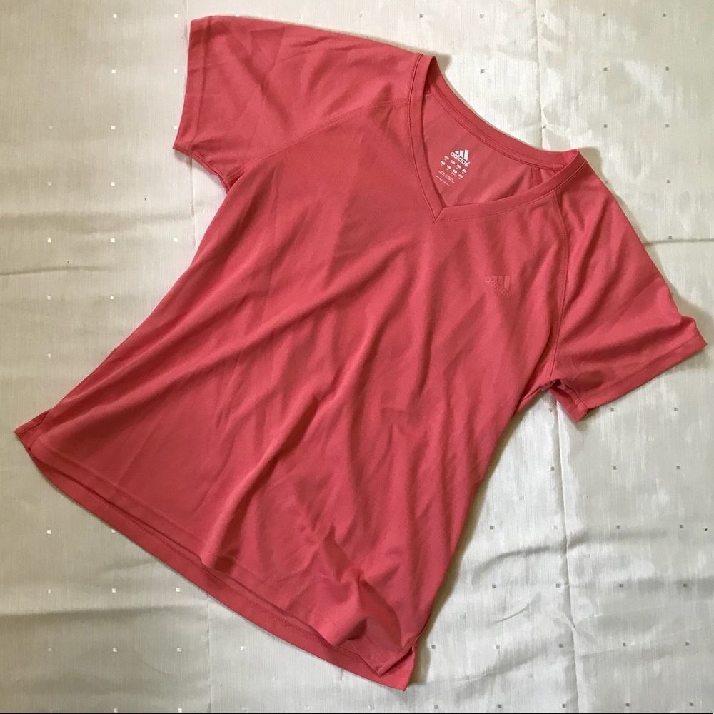 Adidas Shirt. Coral, Size L